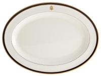 Pickard Gold Bracelet White Fine China with Black Trim and Eagle Crest Large Oval Platter, 14-5/8-Inch Pickard Gold Bracelet White Fine China with Black Trim and Eagle Crest Large Oval Platter, 14-5/8-Inch