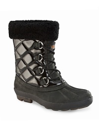 These waterproof duck boots get a toasty dose of luxe from plush, shearling cuffs; by UGG® Australia. These waterproof duck boots get a toasty dose of luxe from plush, shearling cuffs; by UGG® Australia.