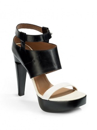 THE LOOKContrasting textured leather top strapWide smooth leather ankle cuff with side seamAdjustable ankle strap with stud closurePadded insoleNotched set-under heel, 5 (125mm)Stacked platform, 1 (25mm)Compares to a 4 heel (100mm)THE MATERIALTwo-tone leather upperLeather lining and soleORIGINMade in Italy THE LOOKContrasting textured leather top strapWide smooth leather ankle cuff with side seamAdjustable ankle strap with stud closurePadded insoleNotched set-under heel, 5 (125mm)Stacked platform, 1 (25mm)Compares to a 4 heel (100mm)THE MATERIALTwo-tone leather upperLeather lining and soleORIGINMade in Italy