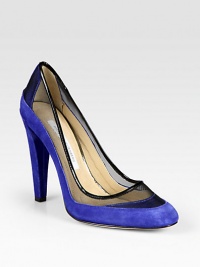 Stunning suede pump with semi-sheer mesh siding and glassy patent leather trim. Stacked heel, 4½ (115mm)Suede, mesh and patent leather upperLeather lining and solePadded insoleImportedOUR FIT MODEL RECOMMENDS ordering true size. Stunning suede pump with semi-sheer mesh siding and glassy patent leather trim. Stacked heel, 4½ (115mm)Suede, mesh and patent leather upperLeather lining and solePadded insoleImportedOUR FIT MODEL RECOMMENDS ordering true size.