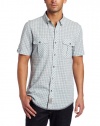 Calvin Klein Jeans Men's Austin Seersucker Check Short Sleeve Woven Shirt