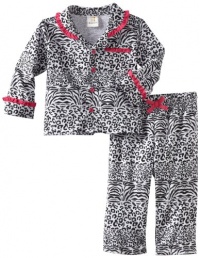 ABSORBA Baby-girls Infant Two Piece Pajama Set, Black/White, 24 Months ABSORBA Baby-girls Infant Two Piece Pajama Set, Black/White, 24 Months