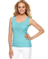 Charter Club's finely-gauged petite tank top is chic and versatile essential. Try one in every color! Charter Club's finely-gauged petite tank top is chic and versatile essential. Try one in every color!