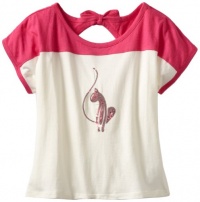 Baby Phat Girl's Colorblock Tee With Bow Tie, Pink, Large Baby Phat Girl's Colorblock Tee With Bow Tie, Pink, Large