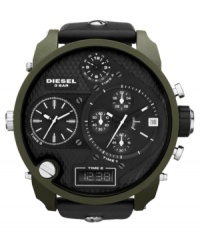 As versatile as they come, this four-in-one analog-digital watch from Diesel boasts an extra-large dial with more functions than can be believed. As versatile as they come, this four-in-one analog-digital watch from Diesel boasts an extra-large dial with more functions than can be believed.