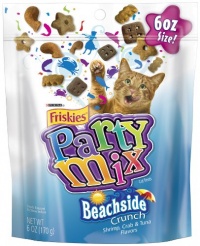 Friskies Party Mix, Beachside Crunch Cat Treats, Shrimp, Crab & Tuna Flavors, 6-Ounce Pouches (Pack of 7) Friskies Party Mix, Beachside Crunch Cat Treats, Shrimp, Crab & Tuna Flavors, 6-Ounce Pouches (Pack of 7)