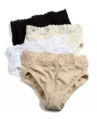 Feel fabulous with a smooth, comfortable fit. The Vanity Fair Illumination high-cut brief is complete with a pretty lace waistband. Style #13002 Feel fabulous with a smooth, comfortable fit. The Vanity Fair Illumination high-cut brief is complete with a pretty lace waistband. Style #13002