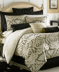 Waterford Pomona Queen Bedskirt, Black/Creme Waterford Pomona Queen Bedskirt, Black/Creme