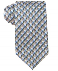 Put an exclamation point on your confident business look with this print tie from John Ashford. Put an exclamation point on your confident business look with this print tie from John Ashford.
