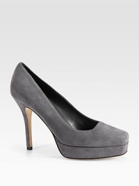 EXCLUSIVELY AT SAKS. Suede classic with a platform and square toe. Self-covered heel, 4¼ (110mm)Self-covered platform, 1 (25mm)Compares to a 3¼ heel (80mm)Suede upperSquare toeLeather lining and solePadded insoleMade in Italy EXCLUSIVELY AT SAKS. Suede classic with a platform and square toe. Self-covered heel, 4¼ (110mm)Self-covered platform, 1 (25mm)Compares to a 3¼ heel (80mm)Suede upperSquare toeLeather lining and solePadded insoleMade in Italy