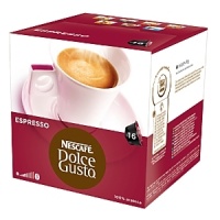 This intense Nescafé Dolce Gusto Espresso K-Cup is a pure shot of full-bodied coffee topped with creamy layer of foam to round out the flavor and fragrance. This intense Nescafé Dolce Gusto Espresso K-Cup is a pure shot of full-bodied coffee topped with creamy layer of foam to round out the flavor and fragrance.