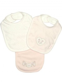 Little Me Baby-Girls Newborn Sweet 2 Bib and Burp Set, White/Pink, One Size Little Me Baby-Girls Newborn Sweet 2 Bib and Burp Set, White/Pink, One Size