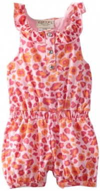 Carter's Watch the Wear Baby-Girls Infant Romper With Cheetah Print, Prism Pink, 24 Months