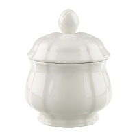 The Villeroy & Boch Manoir dinnerware collection offers mannered elegance with simple modern shapes that respect craft and classic design. With a scalloped edge, this fine sugar dish brings sophistication to tea time, adding another dimension to your complete table setting. The Villeroy & Boch Manoir dinnerware collection offers mannered elegance with simple modern shapes that respect craft and classic design. With a scalloped edge, this fine sugar dish brings sophistication to tea time, adding another dimension to your complete table setting.