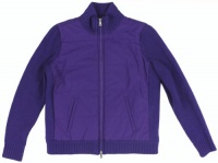 Lauren Ralph Lauren Women's Quilted Wool Full Zip Jacket (College Purple)