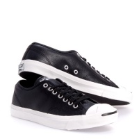 Converse Jack Purcell Leather Ox Black/White men's 9.5