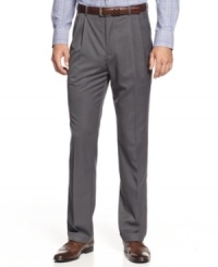 More than meets the eye. Classic style gets a modern touch with the corded striped detailing on these Perry Ellis dress pants. More than meets the eye. Classic style gets a modern touch with the corded striped detailing on these Perry Ellis dress pants.