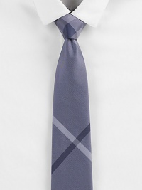 The iconic check pattern is rendered within a soft, sophisticated color palette of gently woven Italian silk.About 3 wideSilkDry cleanMade in Italy The iconic check pattern is rendered within a soft, sophisticated color palette of gently woven Italian silk.About 3 wideSilkDry cleanMade in Italy