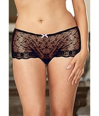 Lace Open Crotch Boyshorts Plus Size