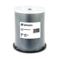 Verbatim 95251 700 MB 52x 80 Minute White Inkjet Printable Recordable Disc CD-R, 100-Disc Spindle Verbatim 95251 700 MB 52x 80 Minute White Inkjet Printable Recordable Disc CD-R, 100-Disc Spindle