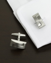 If you want a sophisticated style right down to the last detail, these abstract cufflinks complete the perfect look for the office.