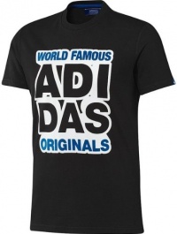 Adidas Men's World Famous Adidas Originals T-Shirt Black Adidas Men's World Famous Adidas Originals T-Shirt Black