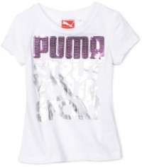 Puma Girl's 2-6X Strut Short Sleeve Tee, White, 6 Puma Girl's 2-6X Strut Short Sleeve Tee, White, 6