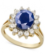 Victoria Townsend for Macy's Sapphire with White Topaz Ring Size 8