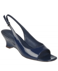 Dots are hot this season. Get in the swing of things with this perky slingback wedge. Dots are hot this season. Get in the swing of things with this perky slingback wedge.