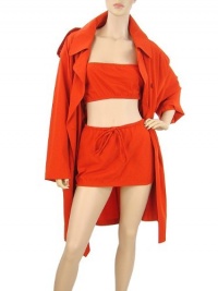 Jean Paul Gaultier Dress - Red Wool Trench Coat Dress It40 Jean Paul Gaultier Dress - Red Wool Trench Coat Dress It40