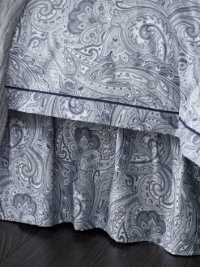 Lauren by Ralph Lauren Lauren Suite Navy & White Paisley CAL. KING Bedskirt Lauren by Ralph Lauren Lauren Suite Navy & White Paisley CAL. KING Bedskirt