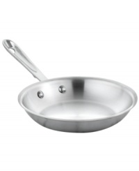 Crafted for searing, browning and pan frying, this brushed stainless steel fry pan sits pretty on the stovetop and sets the table with perfectly polished meals. A flat bottom & flared sides make it easy to toss and turn foods, while an innovative five-layer construction of aluminum and stainless steel is born to expertly cook at high heats and produce full, rich flavored, crisply textured results. Lifetime warranty. Crafted for searing, browning and pan frying, this brushed stainless steel fry pan sits pretty on the stovetop and sets the table with perfectly polished meals. A flat bottom & flared sides make it easy to toss and turn foods, while an innovative five-layer construction of aluminum and stainless steel is born to expertly cook at high heats and produce full, rich flavored, crisply textured results. Lifetime warranty.
