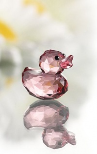 Swarovski Happy Duck Figurine, Rosy Ruby Swarovski Happy Duck Figurine, Rosy Ruby