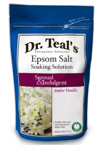 Dr. Teal's Epsom Salt Soaking Solution, Amber Vanilla, 48 Ounce