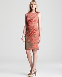 Fashioned in crisp cotton, this Anne Klein Dress sheath dress flaunts a tropical floral print for fresh summer style. Fashioned in crisp cotton, this Anne Klein Dress sheath dress flaunts a tropical floral print for fresh summer style.