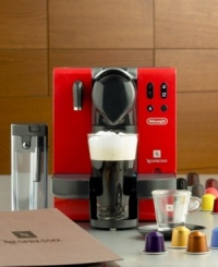 Style, grace and most importantly, taste, are yours with this eye-catching espresso maker from De'Longhi. The patented coffee capsule system provides fast, hassle-free brewing, facilitating the ideal flow of water through ground coffee for the richest flavors and aromas. One-year warranty. Model EN660.R Style, grace and most importantly, taste, are yours with this eye-catching espresso maker from De'Longhi. The patented coffee capsule system provides fast, hassle-free brewing, facilitating the ideal flow of water through ground coffee for the richest flavors and aromas. One-year warranty. Model EN660.R