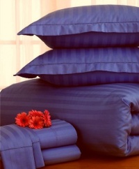 Damask Stripe 500 Thread Count King Sheet Set- Harbor(Navy) Damask Stripe 500 Thread Count King Sheet Set- Harbor(Navy)