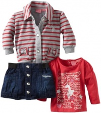 Baby Phat - Kids Baby-girls Newborn Printed Strip Jacket and Shirt Set, Dark Wash, 6-9 Months Baby Phat - Kids Baby-girls Newborn Printed Strip Jacket and Shirt Set, Dark Wash, 6-9 Months