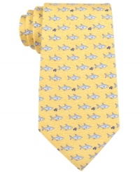 Sink or swim. This Tommy Hilfiger tie is a fresh take on your work-day tie. Sink or swim. This Tommy Hilfiger tie is a fresh take on your work-day tie.