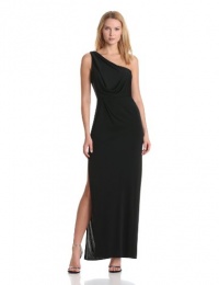 BCBG Max Azira Women's Snejana One Shoulder Slit Gown, Black, X-Small BCBG Max Azira Women's Snejana One Shoulder Slit Gown, Black, X-Small