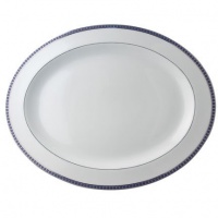 Bernardaud Athena Navy Oval Platter 15 In Bernardaud Athena Navy Oval Platter 15 In