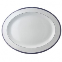 Bernardaud Athena Navy Oval Platter 15 In