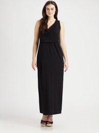 Soft, supple and so flattering with draped neckline and Empire waist.SleevelessShirred Empire waistAbout 35 from natural waist47% pima cotton/47% modal/6% spandexHand washMade in USA Soft, supple and so flattering with draped neckline and Empire waist.SleevelessShirred Empire waistAbout 35 from natural waist47% pima cotton/47% modal/6% spandexHand washMade in USA