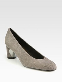 Goose-bump textured leather style is sleek and streamlined, finished with a chunky, metal accented heel.Covered heel, 2¼ (55mm)Textured leather upperUltrasuede liningPadded insoleLeather soleMade in SpainAdditional InformationShipping timeline for this item Women's Shoe Size Guide (International Equivalents) This item cannot be shipped via Rush, Next Business Day, Saturday delivery.This item cannot be shipped to a P.O. Box, APO/FPO or U.S. Territory. Goose-bump textured leather style is sleek and streamlined, finished with a chunky, metal accented heel.Covered heel, 2¼ (55mm)Textured leather upperUltrasuede liningPadded insoleLeather soleMade in SpainAdditional InformationShipping timeline for this item Women's Shoe Size Guide (International Equivalents) This item cannot be shipped via Rush, Next Business Day, Saturday delivery.This item cannot be shipped to a P.O. Box, APO/FPO or U.S. Territory.