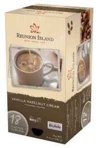 Reunion Island RI58306 Vanilla Hazelnut Single Cup Coffee Pods, 18-count Reunion Island RI58306 Vanilla Hazelnut Single Cup Coffee Pods, 18-count