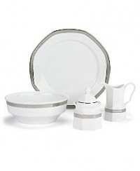 Ralph Lauren Equestrian Braid Platinum Fine China 5 Pc. Serving Set Ralph Lauren Equestrian Braid Platinum Fine China 5 Pc. Serving Set