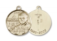 Pope John Paul Ii / Vatican Unusual & Specialty Gold Filled Pope John Paul II Pendant Stainless Gold Heavy Curb Chain Pope John Paul Ii / Vatican Unusual & Specialty Gold Filled Pope John Paul II Pendant Stainless Gold Heavy Curb Chain
