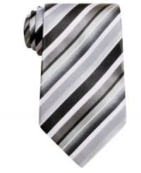 Always a classic, this striped tie from Geoffrey Beene will be the standard you turn to again and again. Always a classic, this striped tie from Geoffrey Beene will be the standard you turn to again and again.