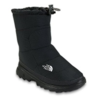 The North Face Nuptse Bootie II Youth Kids Boys SZ 1 Black/Black Boots Shoes