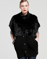 This Marc by Marc Jacobs sweater vest with fur details is just the city-chic piece you need to dress up your closet. Plus, the solid black color makes it a versatile piece that you can pair with tons of outfits. This Marc by Marc Jacobs sweater vest with fur details is just the city-chic piece you need to dress up your closet. Plus, the solid black color makes it a versatile piece that you can pair with tons of outfits.